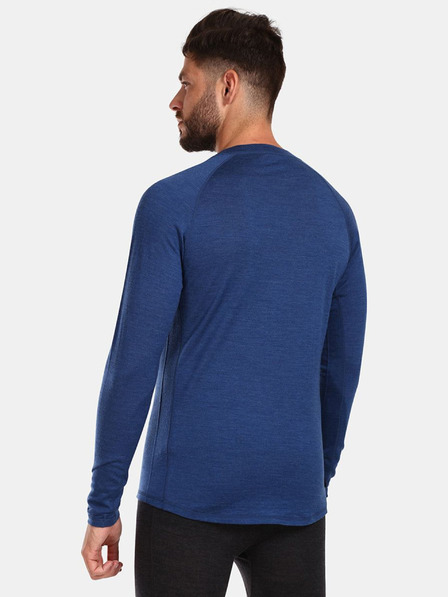 Kilpi Dunkelblaues Herren-Sporthemd aus Merinowolle KILPI MAVORA TOP