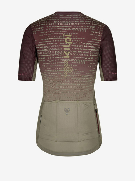 Kilpi Khaki- und weinfarbenes Damen-Radtrikot Kilpi RITAEL-W