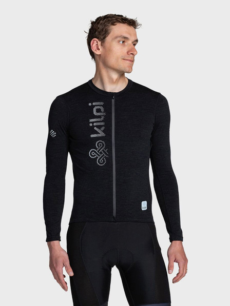 Kilpi Schwarzes Herren-Sport-T-Shirt mit Reißverschluss Kilpi SONET