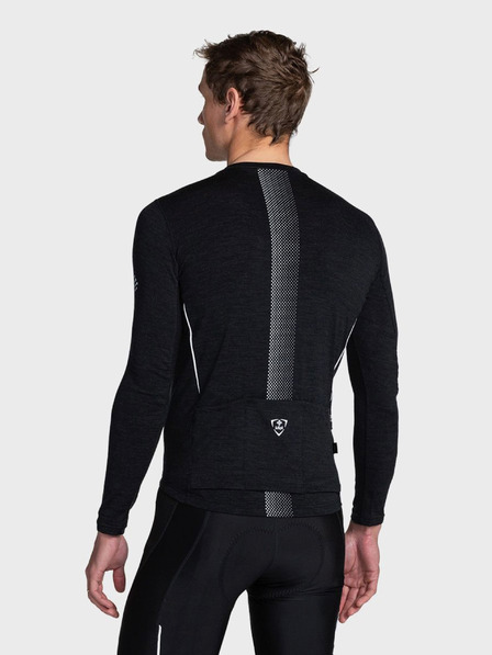 Kilpi Schwarzes Herren-Sport-T-Shirt mit Reißverschluss Kilpi SONET