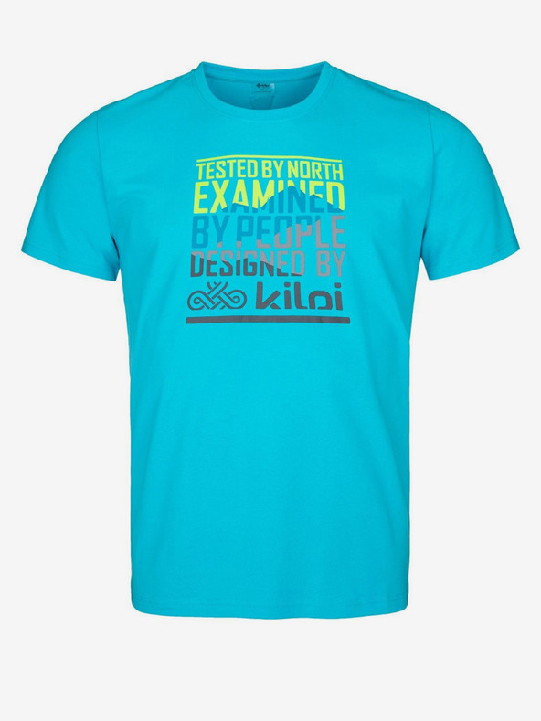 Kilpi Türkisfarbenes bedrucktes Herren-T-Shirt Kilpi TYPON