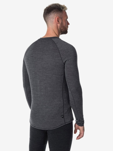 Kilpi Dunkelgraues Herren-Thermoshirt aus Merinowolle Kilpi MAVORA TOP
