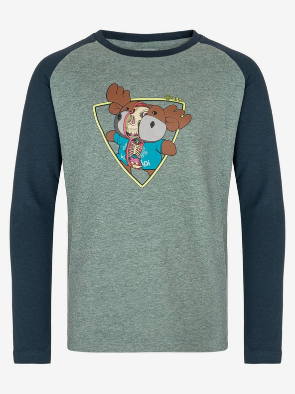 Kilpi Blaues und grünes Langarm-T-Shirt für Jungen aus Baumwolle Kilpi SONIER