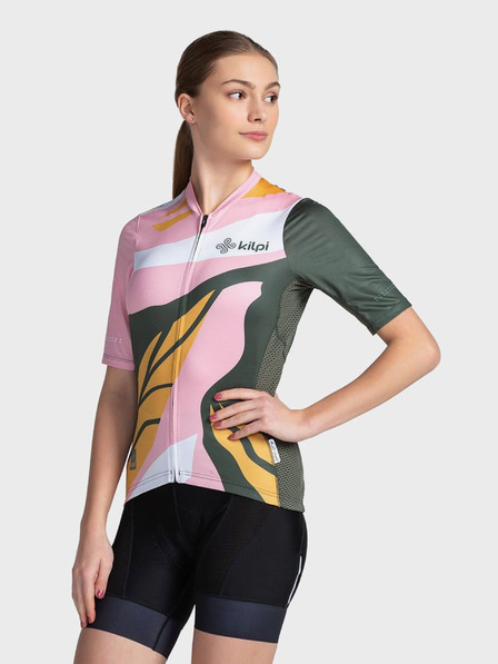 Kilpi Grünes und rosafarbenes Damen-Sport-Shirt mit Reißverschluss Kilpi RITAEL