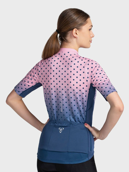 Kilpi Blaues und rosafarbenes Damen-Sport-Shirt mit Reißverschluss Kilpi RITAEL