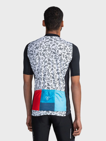 Kilpi Schwarz-weiß gemustertes Herren-Sport-T-Shirt Kilpi RIVAL