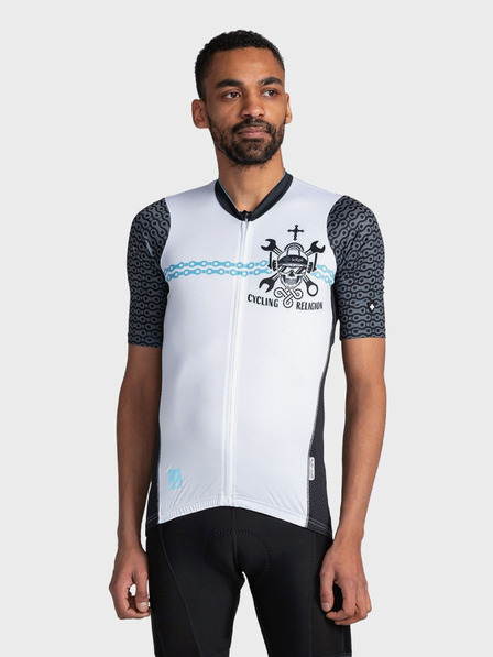 Kilpi Weißes Herren-Sport-T-Shirt mit Reißverschluss Kilpi RIVAL