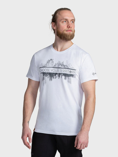 Kilpi Weißes bedrucktes Herren-T-Shirt Kilpi CHOOSE