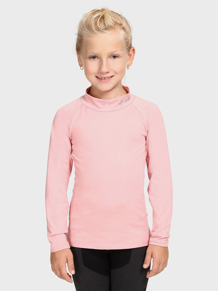 Kilpi Hellrosa Thermo-T-Shirt für Mädchen mit Stehkragen KILPI WILLIE