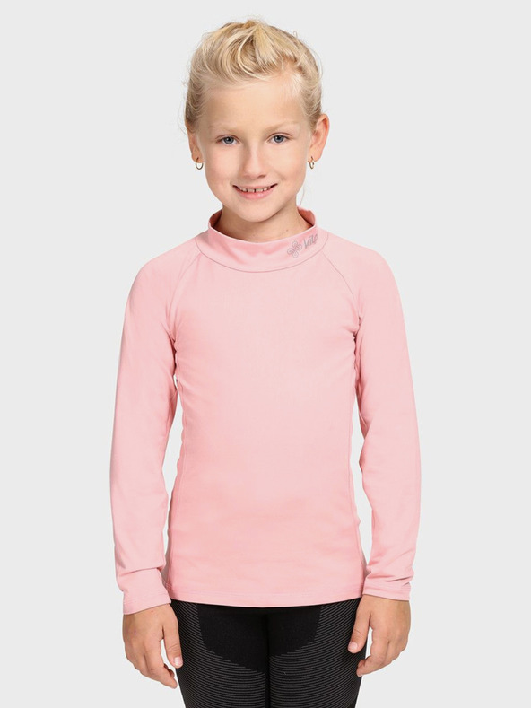 Kilpi Hellrosa Thermo-T-Shirt für Mädchen mit Stehkragen KILPI WILLIE