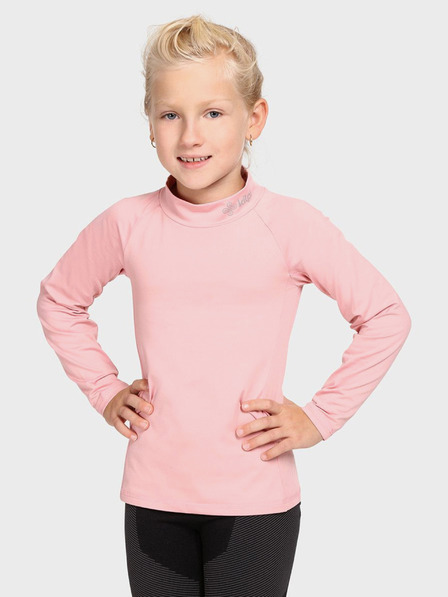 Kilpi Hellrosa Thermo-T-Shirt für Mädchen mit Stehkragen KILPI WILLIE
