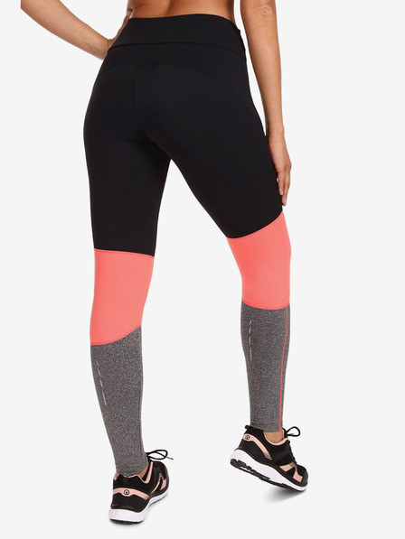 Kilpi Schwarze und rosafarbene Sport-Leggings für Damen Kilpi ALEXO