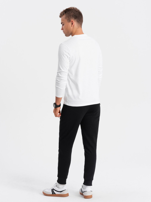 Ombre Clothing Weißes bedrucktes Herren-T-Shirt Ombre Kleidung