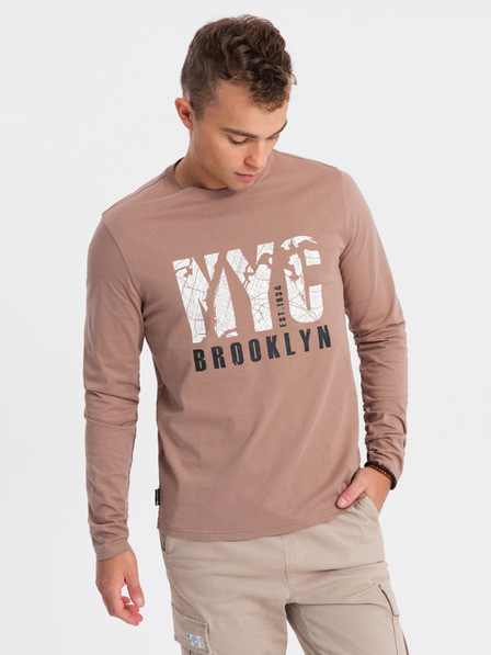 Ombre Clothing Braunes Herren-T-Shirt Ombre Clothing