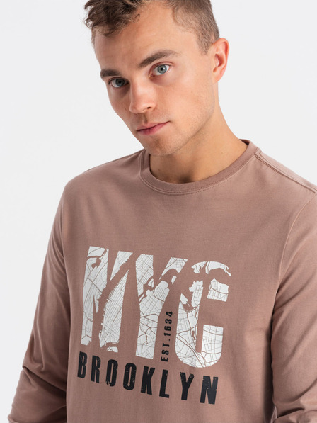 Ombre Clothing Braunes Herren-T-Shirt Ombre Clothing