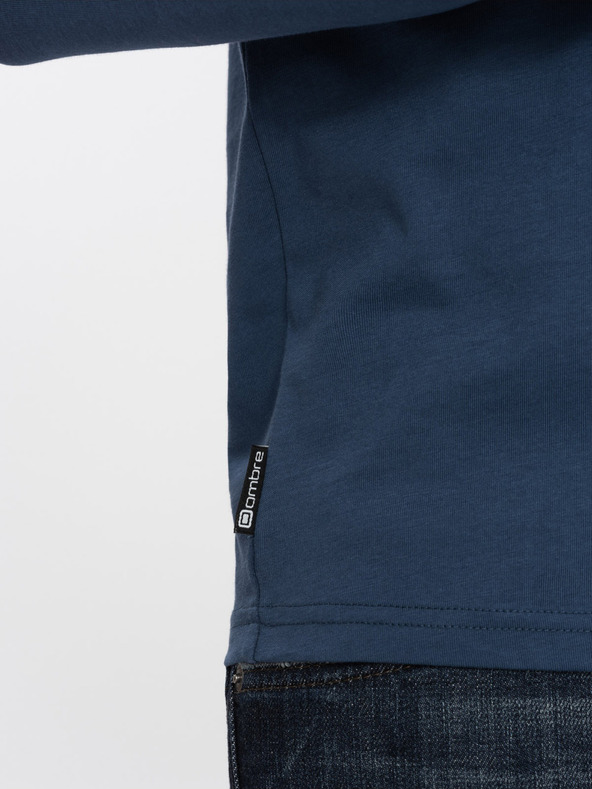 Ombre Clothing Dunkelblaues Herren-T-Shirt Ombre Clothing