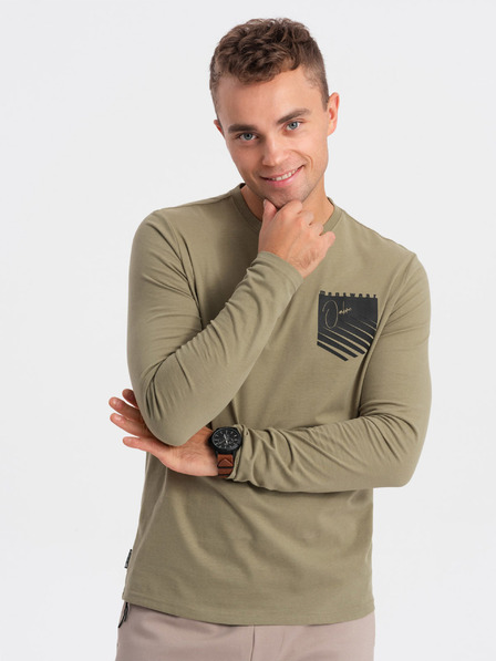 Ombre Clothing Khaki Herrenhemd Ombre Kleidung