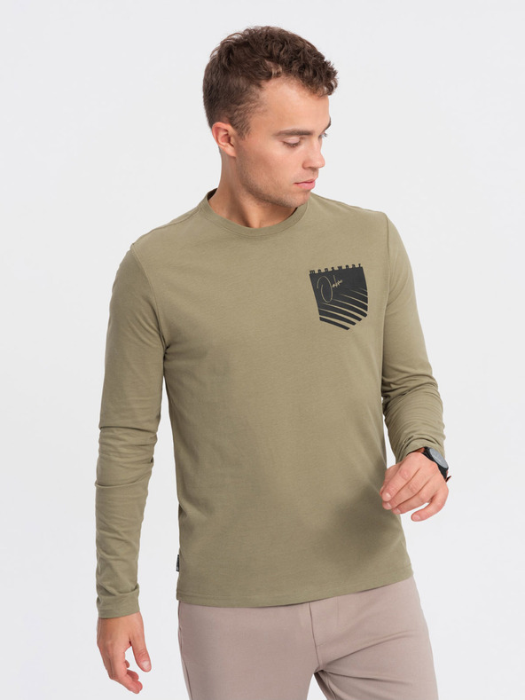 Ombre Clothing Khaki Herrenhemd Ombre Kleidung