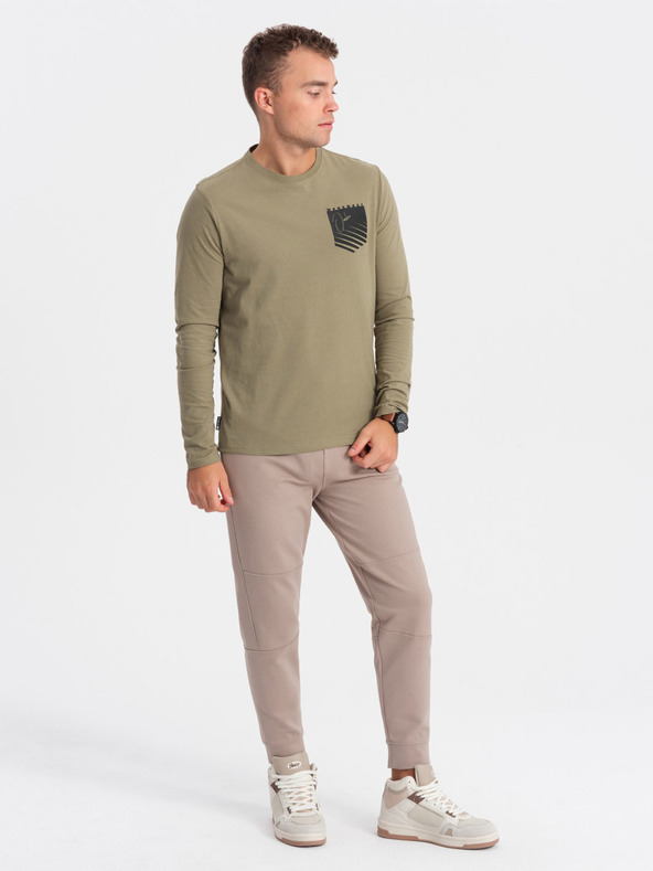 Ombre Clothing Khaki Herrenhemd Ombre Kleidung