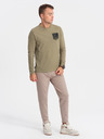Ombre Clothing Khaki Herrenhemd Ombre Kleidung
