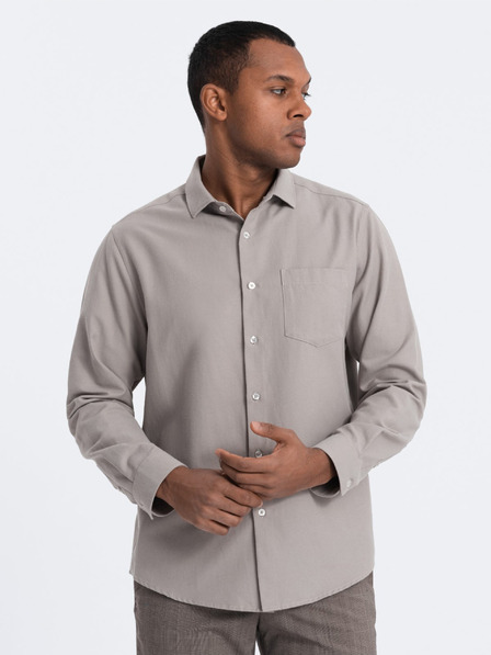 Ombre Clothing Herrenhemd grau Ombre Kleidung