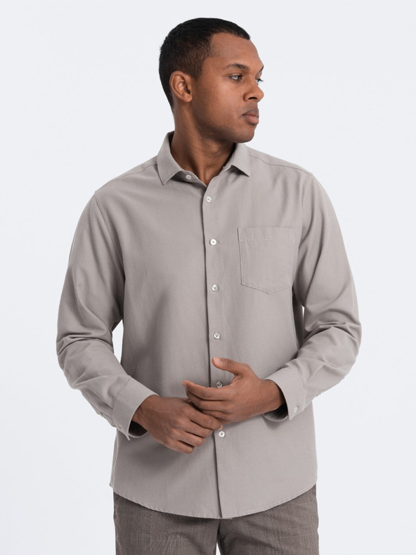 Ombre Clothing Herrenhemd grau Ombre Kleidung