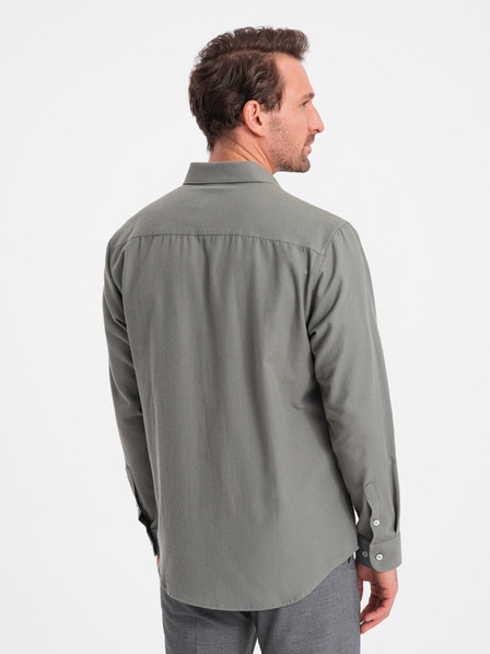 Ombre Clothing Khaki Herrenhemd Ombre Clothing