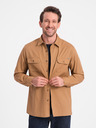 Ombre Clothing Braunes Herrenhemd Ombre Clothing