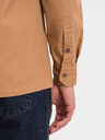 Ombre Clothing Braunes Herrenhemd Ombre Clothing