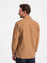 Ombre Clothing Braunes Herrenhemd Ombre Clothing