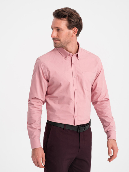 Ombre Clothing Rosa Herrenhemd Ombre Clothing