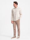 Ombre Clothing Cremefarbenes Herren Ombre Clothing Überhemd