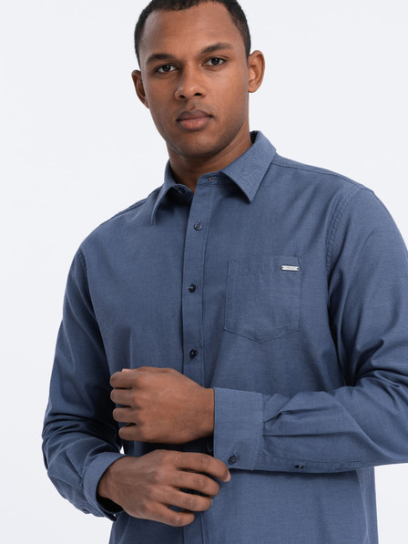 Ombre Clothing Dunkelblau Herrenhemd Ombre Kleidung