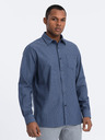 Ombre Clothing Dunkelblau Herrenhemd Ombre Kleidung