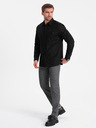 Ombre Clothing Schwarzes Herrenhemd Ombre Clothing
