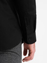 Ombre Clothing Schwarzes Herrenhemd Ombre Clothing