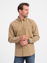 Ombre Clothing Hellbraunes Herrenhemd Ombre Clothing