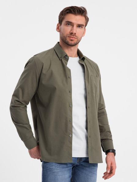 Ombre Clothing Khaki Herrenhemd Ombre Clothing