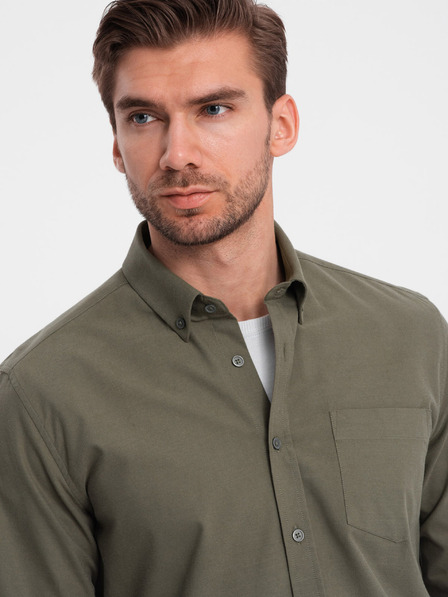 Ombre Clothing Khaki Herrenhemd Ombre Clothing