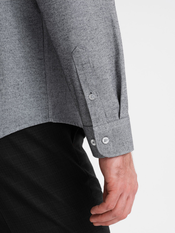 Ombre Clothing Hellgraues Herrenhemd brindle Ombre Clothing