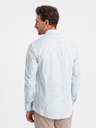 Ombre Clothing Hellblaues gemustertes Herrenhemd Ombre Kleidung
