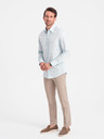 Ombre Clothing Hellblaues gemustertes Herrenhemd Ombre Kleidung