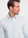 Ombre Clothing Hellblaues gemustertes Herrenhemd Ombre Kleidung
