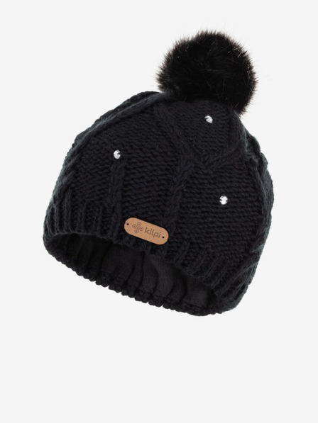 Kilpi Schwarze Damenmütze mit Bommel Kilpi LADY-W