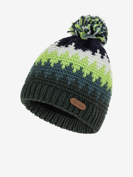 Kilpi Dunkelgrüne Herren-Winter-Strickmütze Kilpi SKAL-M
