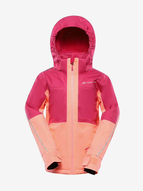 ALPINE PRO Orange-rosa Mädchen-Skijacke mit PTX-Membran ALPINE PRO Reamo