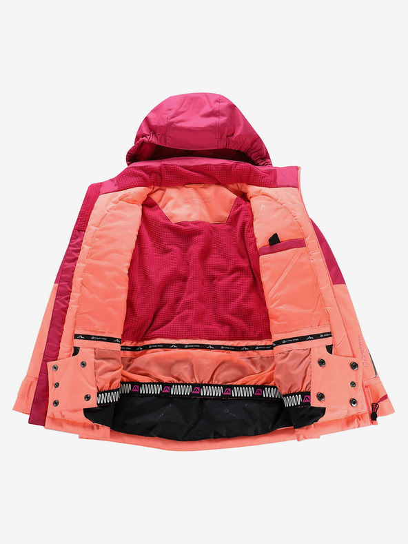 ALPINE PRO Orange-rosa Mädchen-Skijacke mit PTX-Membran ALPINE PRO Reamo
