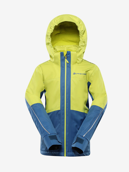 ALPINE PRO Blaugrüne Kinder-Skijacke mit PTX-Membran ALPINE PRO Reamo