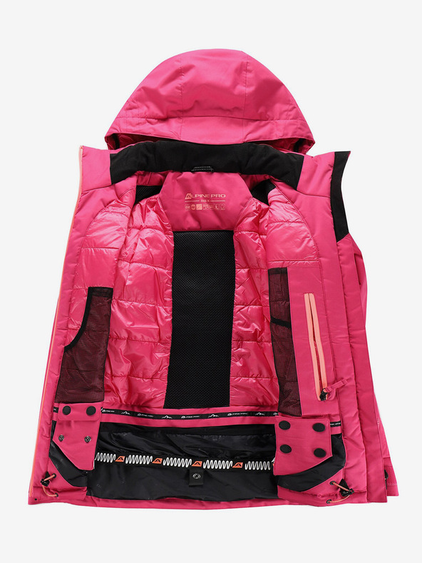 ALPINE PRO Dunkelrosa Damen-Skijacke mit Membrane PTX ALPINE PRO Reamo