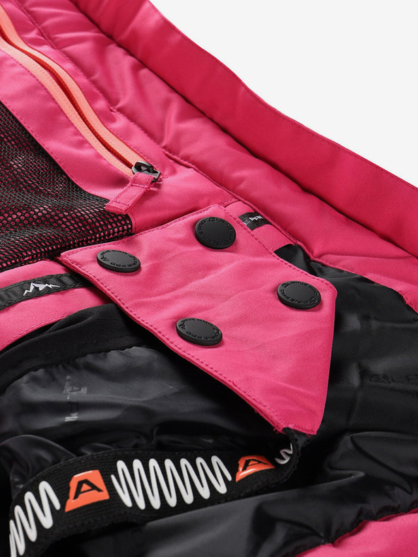 ALPINE PRO Dunkelrosa Damen-Skijacke mit Membrane PTX ALPINE PRO Reamo
